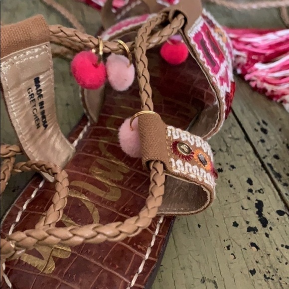 Sam Edelman Gretchen Embellished Lace-Up Sandal - Picture 5 of 11